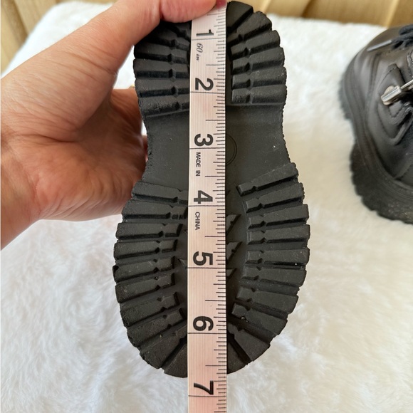 Black Combat Style Kids Boots Size 7 - Picture 6 of 6